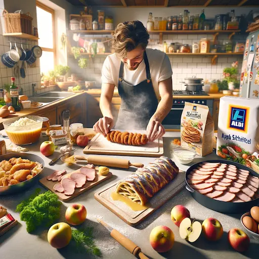 lively kitchen scen