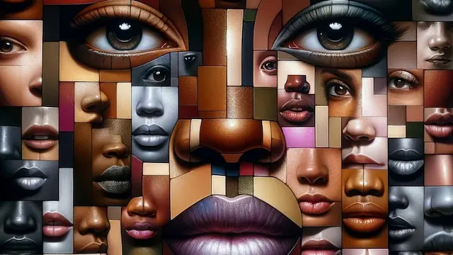 Differing facial features, focused on flaws. body dysmorphia quotes