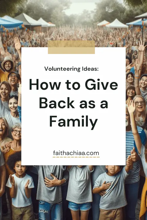 Volunteer Ideas for families pinterest