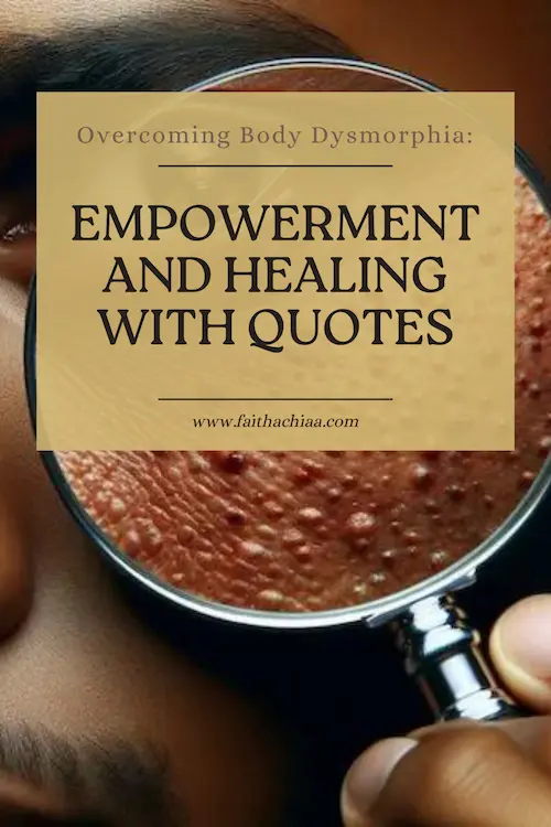 body dysmorphia quotes Pinterest pin