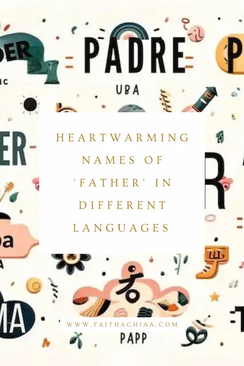 Father in different languages Pinterest Pins