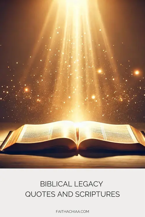 Pinterest Pin Bible Verses on leaving a legacy