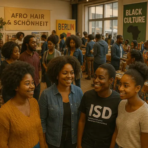 Black Germans attending a community event in Berlin.